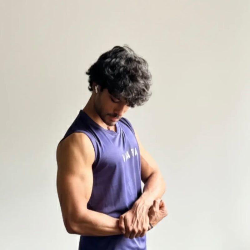Navy Blue V-Neck Sando