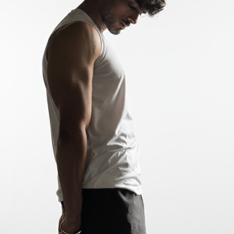 White V-Neck Sando
