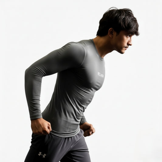 Full-sleeves compression t-shirt GREY