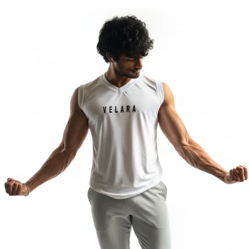 White V-Neck sando