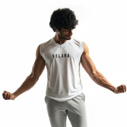 White V-Neck sando