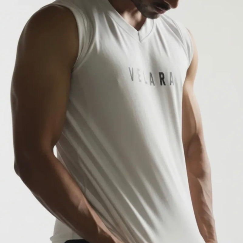 White V-Neck sando