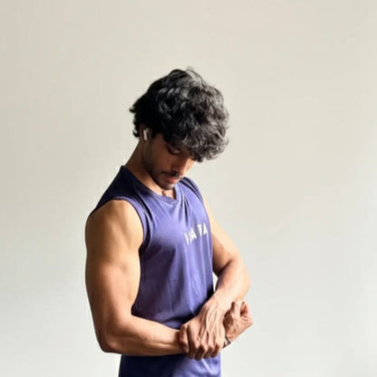 Navy Blue V-Neck Sando