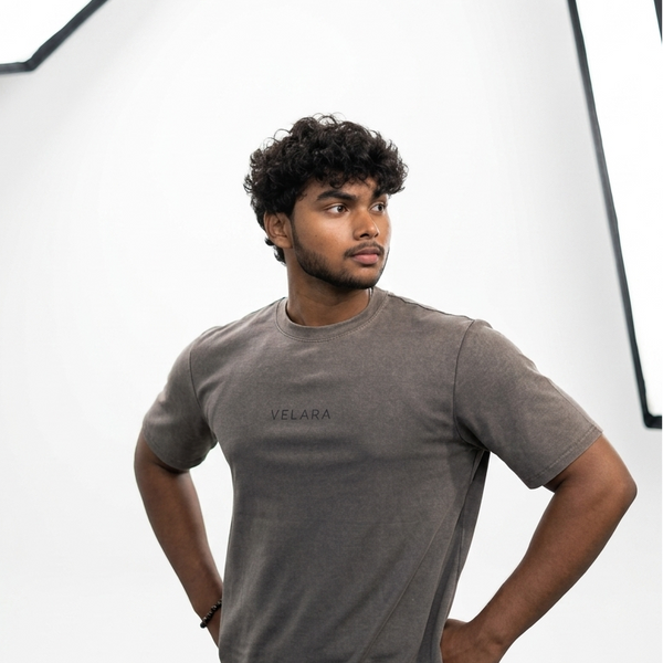 Gray Acid Wash T-Shirts