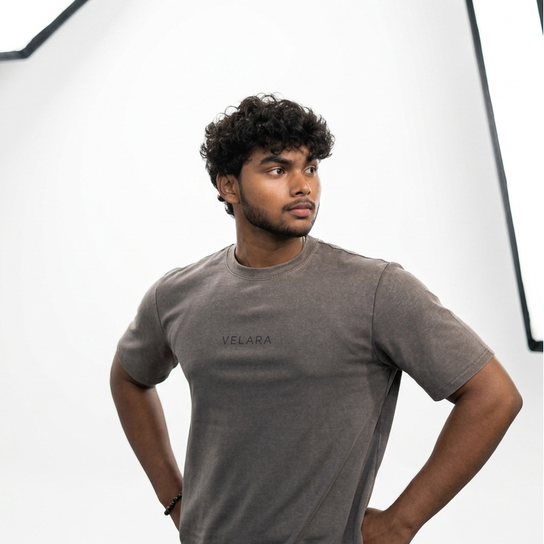 Gray Acid Wash T-Shirts