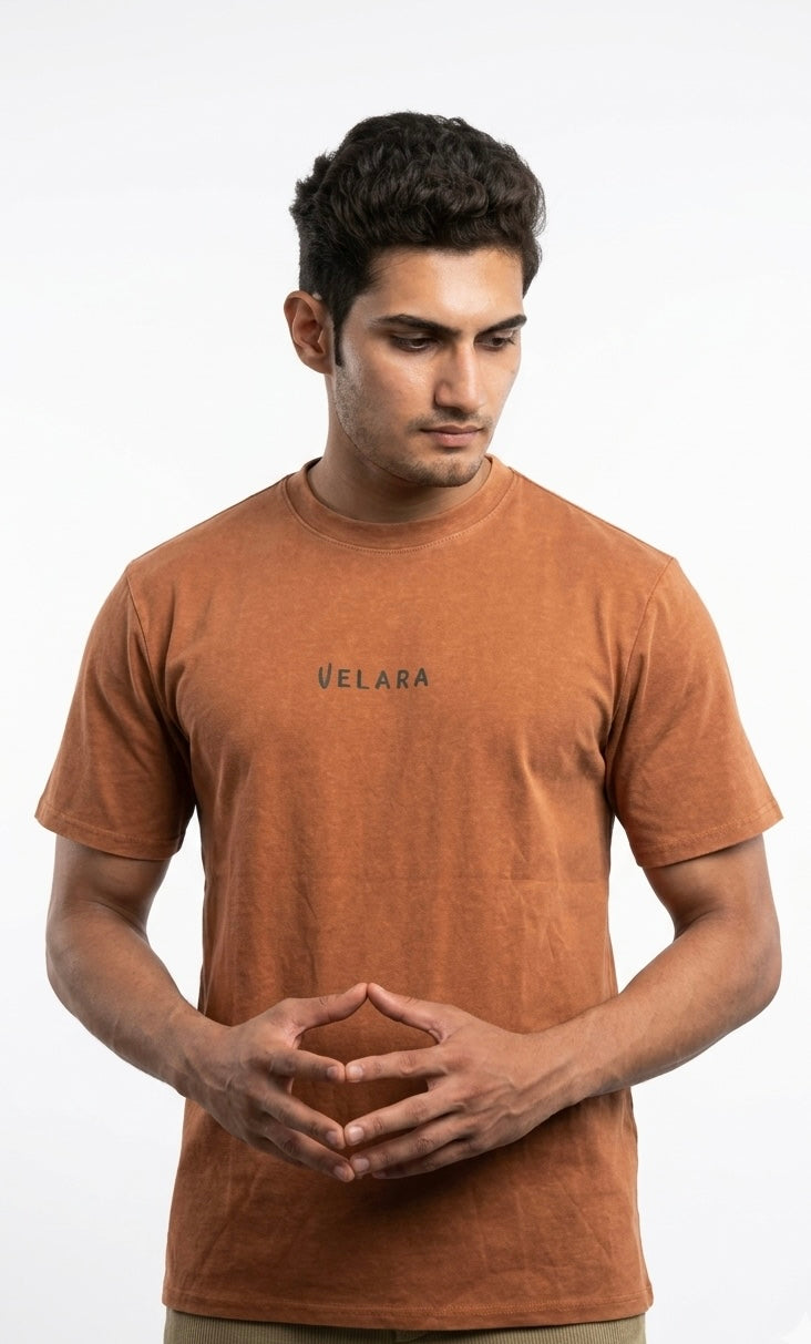 Orange Acid Wash T-Shirts